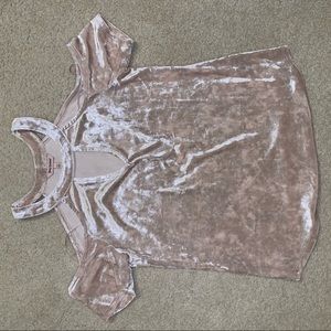 velvet off the shoulder top